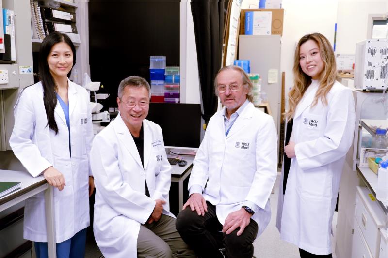 From left: Dr Vivian Tam, Prof Danny Chan, Prof Andras Nagy and Ms Nicole Wong